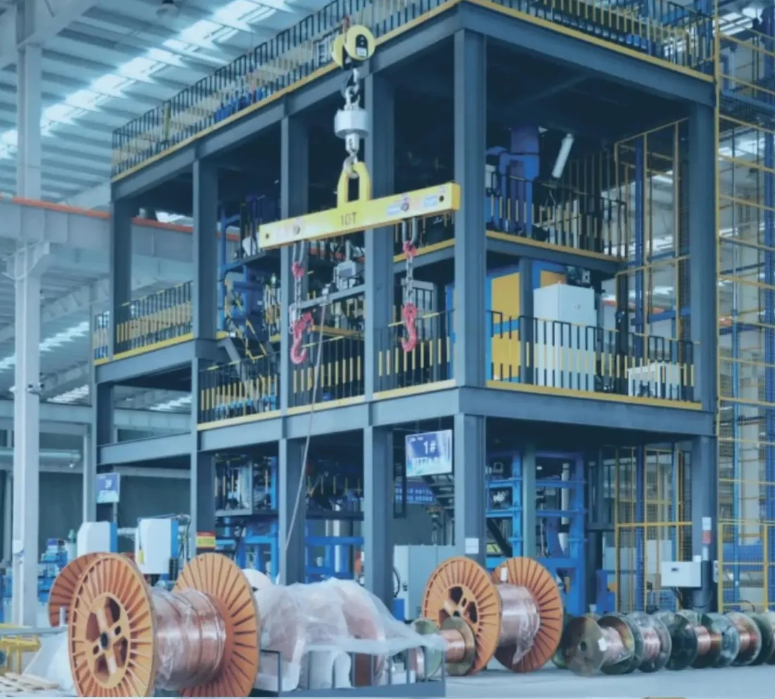 Fasilitas produksi kabel dalam brosur Far East Cable